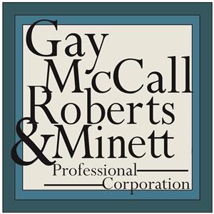 Gay, McCall, Roberts & Minett logo. 